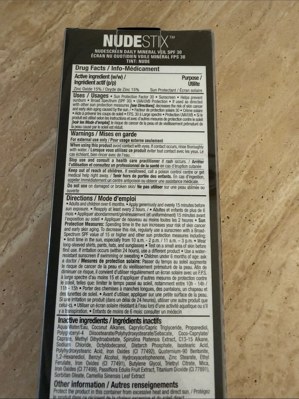 New NUDESTIX Nudescreen Daily Mineral Face Veil SPF 30 - Nude natural light tint
